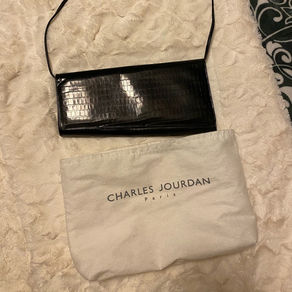 Charles Jourdan Paris clutch in noir